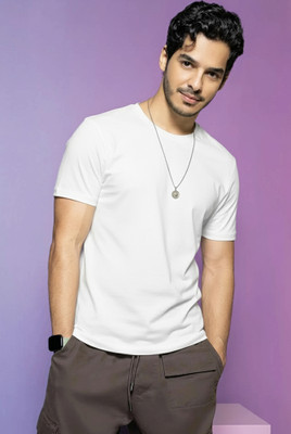 Moordale Solid Men Round Neck White T-Shirt