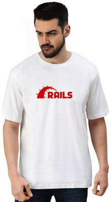 DeRaDA Graphic Print Men Round Neck White T-Shirt