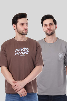 ROYAL LIYO Printed Men Round Neck Multicolor T-Shirt