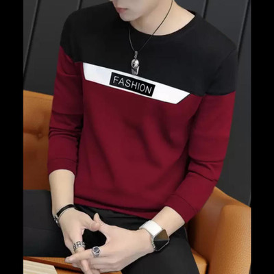 Bell Paper Solid Men Round Neck Green T-Shirt