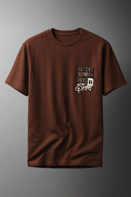 Rollingood Solid Men Cowl Neck Reversible Beige T-Shirt