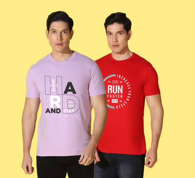 WOOSTRO Typography Men Round Neck Multicolor T-Shirt