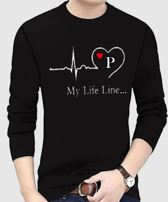 AFCollection Printed, Typography Men Round Neck Black T-Shirt