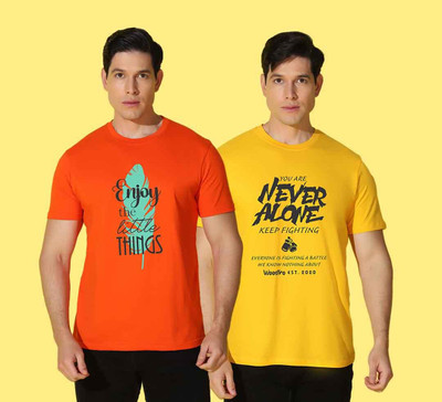 WOOSTRO Graphic Print Men Round Neck Multicolor T-Shirt