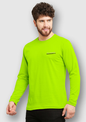 FTX Solid Men Round Neck Light Green T-Shirt