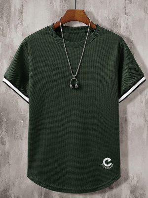 EyeBogler Solid Men Round Neck Green T-Shirt