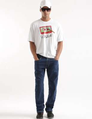 WROGN Printed Men Round Neck White T-Shirt