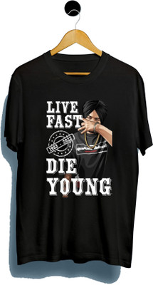 Tee Gallery Printed, Typography Men Round Neck Black T-Shirt