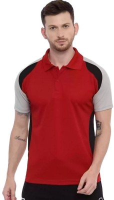 Gibbs Sporty Men Polo Neck Red T-Shirt