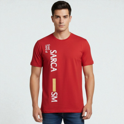 Boldrift Printed Men Round Neck Red T-Shirt