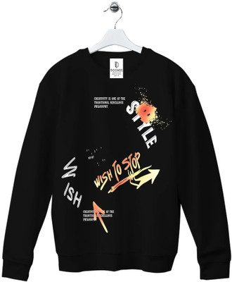 Doomee Printed Men Round Neck Black T-Shirt