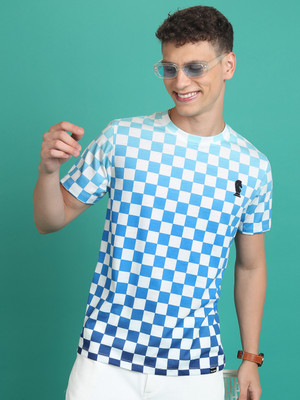 HIGHLANDER Printed Men Round Neck Multicolor T-Shirt