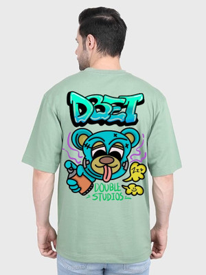 FASHNET FASHION Printed Men Round Neck Green T-Shirt