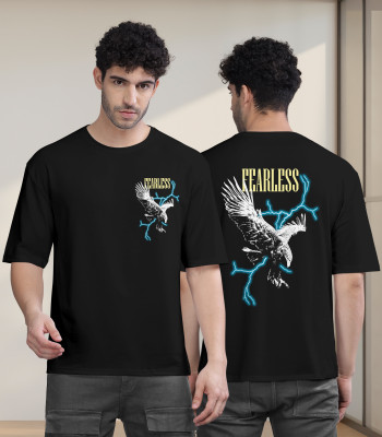 Bullmer Printed Men Round Neck Black T-Shirt