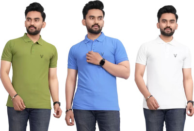 Tween Trends Solid Men Polo Neck Reversible Multicolor T-Shirt