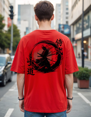 Smartees Printed Men Round Neck Red T-Shirt