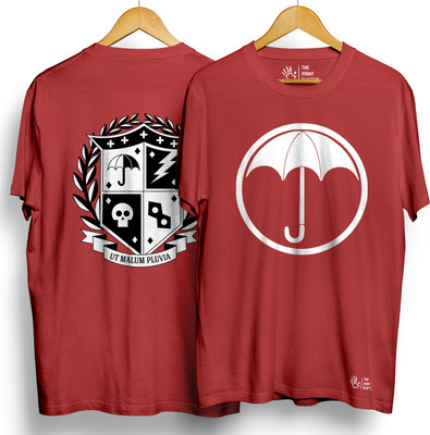 THE PRINT PLATTER Graphic Print Men Round Neck Red T-Shirt