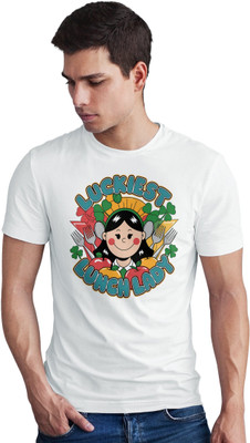 Seek Buy Love Printed Men Round Neck White T-Shirt