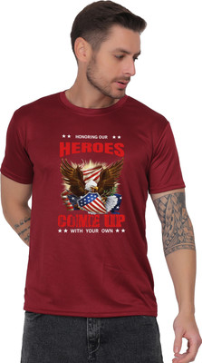 Kritiken Solid Men Round Neck Reversible Maroon T-Shirt