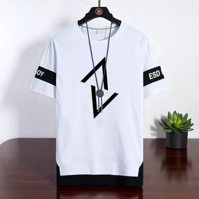 Autna Printed Men Round Neck White T-Shirt