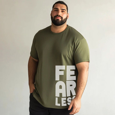 Toodlplus Typography Men Round Neck Light Green T-Shirt