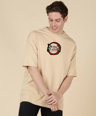 CHITRAA STYLE Graphic Print Men Round Neck Beige T-Shirt