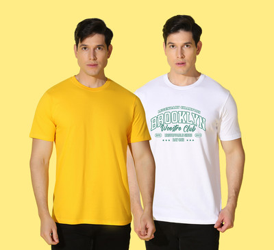 WOOSTRO Typography Men Round Neck Multicolor T-Shirt