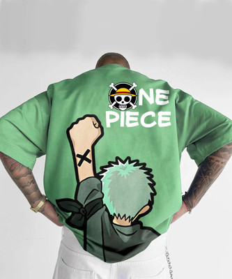 HexaCraft Graphic Print Men Round Neck Green T-Shirt