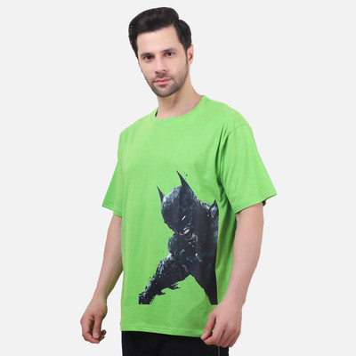 DEEPMAYRA COLLECTION Printed Men Round Neck Light Green T-Shirt