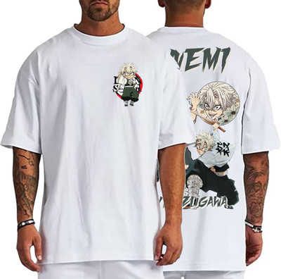 Inferno Printed Men Round Neck White T-Shirt