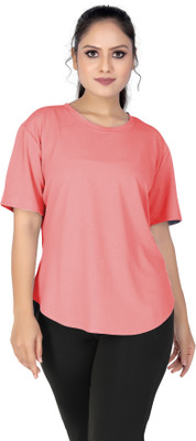 MYo2 Solid Women Round Neck Multicolor T-Shirt