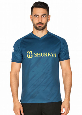 Ryze Printed Men V Neck Blue T-Shirt