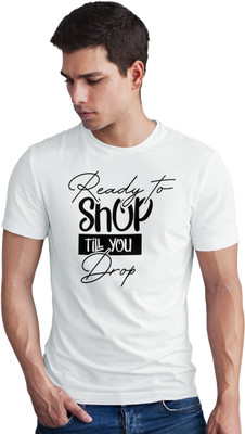 Seek Buy Love Printed Men Round Neck White T-Shirt