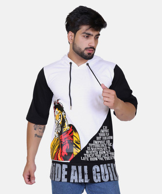 the emperor Printed, Typography Men Round Neck White T-Shirt