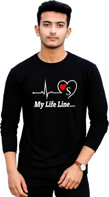 ROUCHA Graphic Print Men Round Neck Black T-Shirt