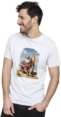 Sample Printed Men Round Neck White T-Shirt