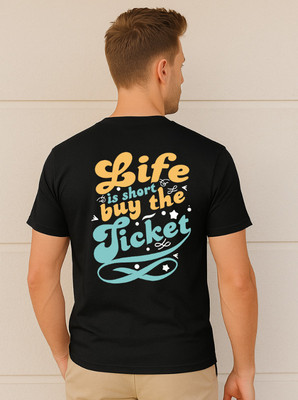 TheLyra Graphic Print Men Round Neck Blue T-Shirt