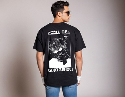 Be Crazyy Graphic Print Men Round Neck Black T-Shirt