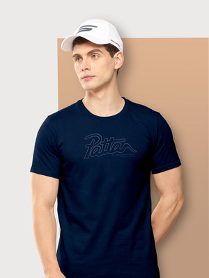 INVICTUS Printed Men Round Neck Navy Blue T-Shirt