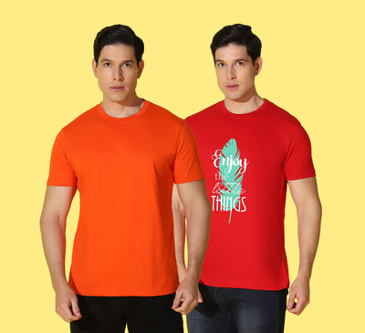 WOOSTRO Typography Men Round Neck Multicolor T-Shirt