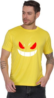 ARTIYAN Graphic Print Men Round Neck Yellow T-Shirt