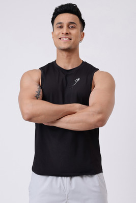 FuaarK Solid Men Round Neck Black T-Shirt
