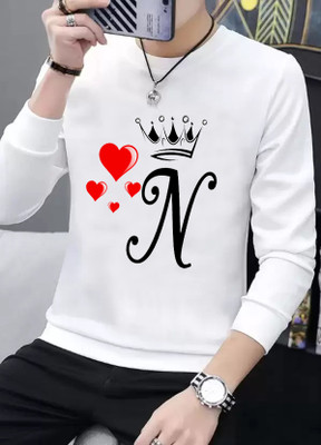 BQF Printed Men Round Neck White T-Shirt