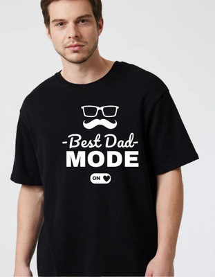 fashnobic Self Design Men Round Neck Black T-Shirt