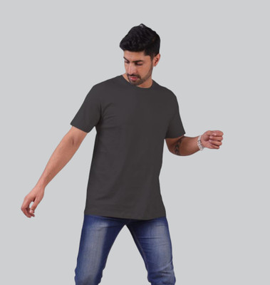 I&D Solid Men Round Neck Multicolor T-Shirt