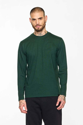 Snitch Solid Men Round Neck Dark Green T-Shirt