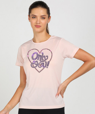 Shashvi Fashion Printed Women Round Neck Pink T-Shirt