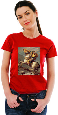 montae Graphic Print Women Round Neck Red T-Shirt