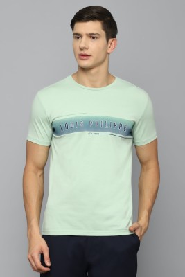 LOUIS PHILIPPE Typography Men Round Neck Green T-Shirt