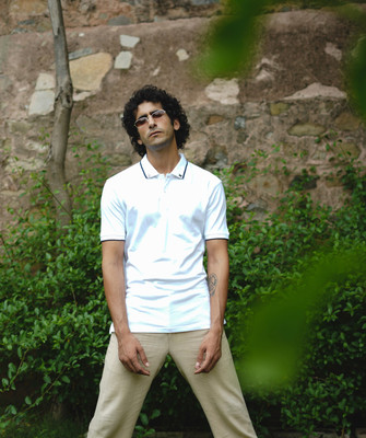 Republic Solid Men Polo Neck White T-Shirt